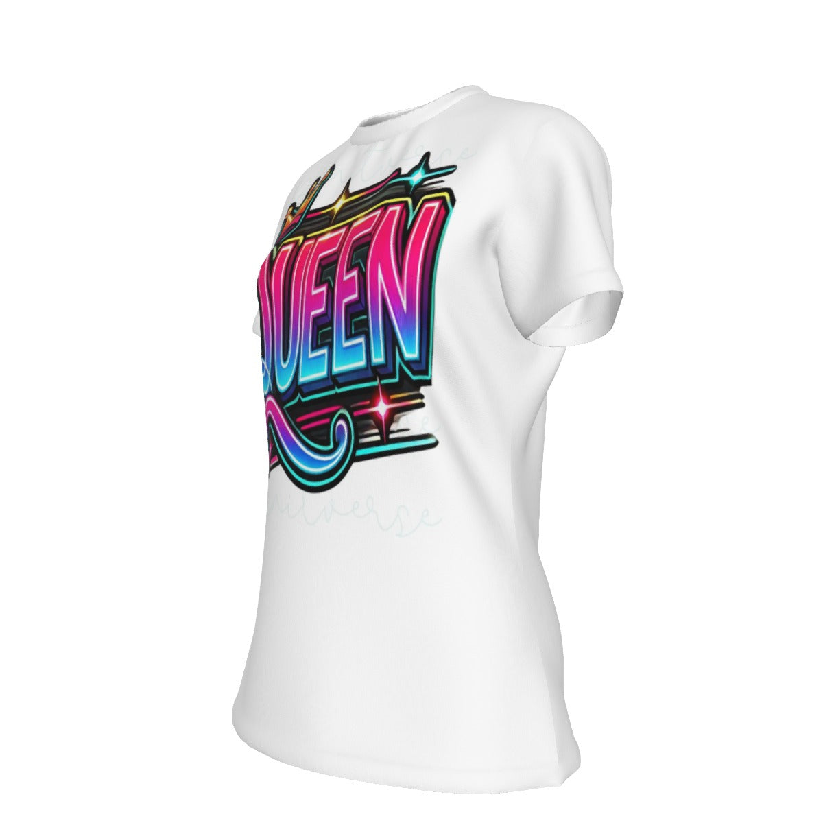 All-Over Print Women's Round Neck T-Shirt | 190GSM Cotton
