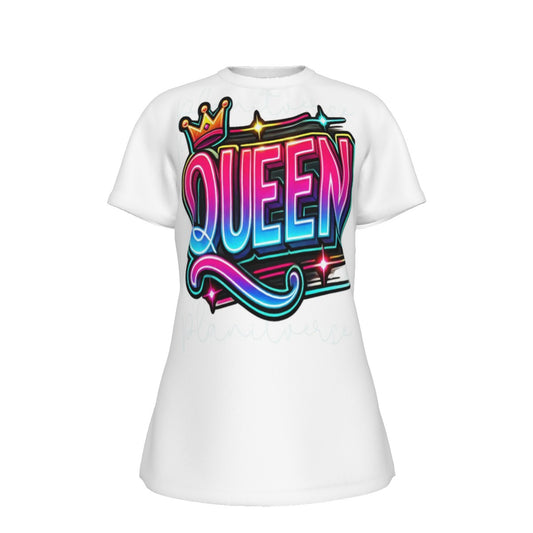 All-Over Print Women's Round Neck T-Shirt | 190GSM Cotton