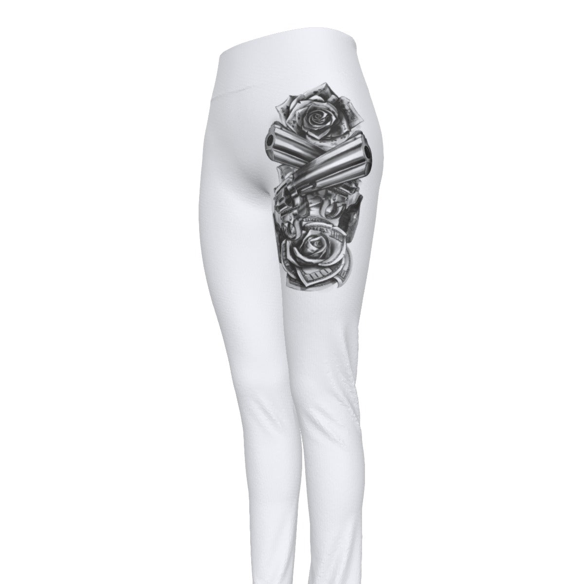 All-Over Print Women's High Waist Leggings | Side Stitch Closure