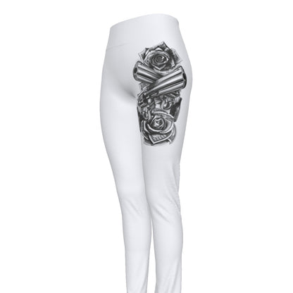 All-Over Print Women's High Waist Leggings | Side Stitch Closure